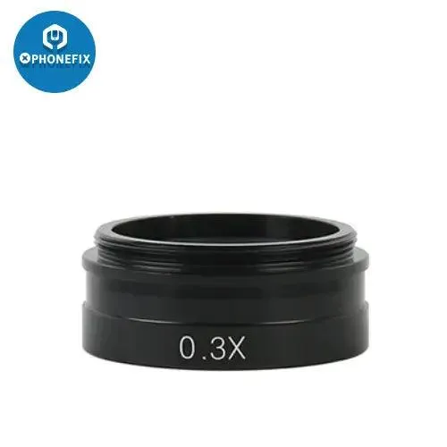 0.5X Barlow Lens Auxiliary Objective Glass for 180X 300X C-MOUNT