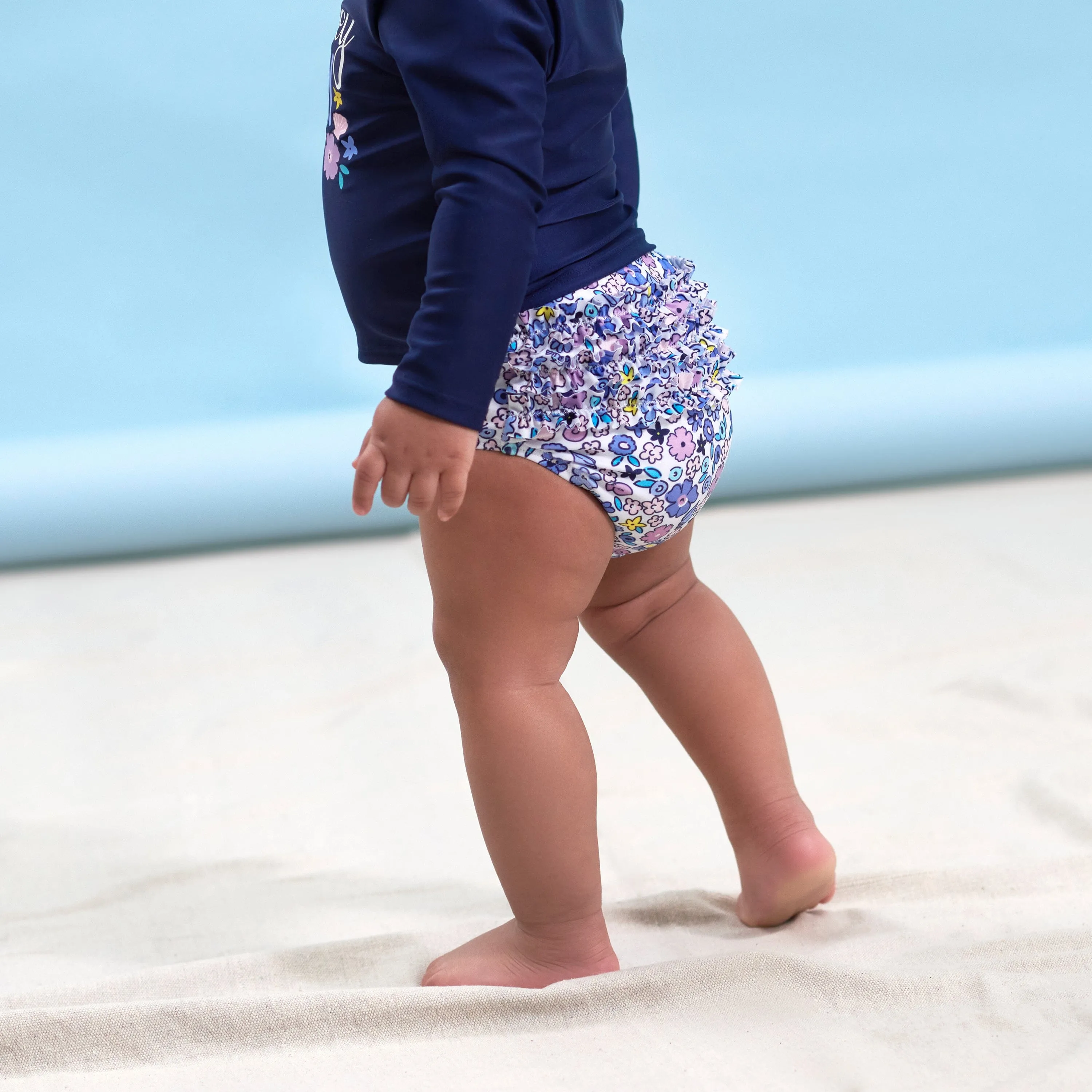 2-Piece Baby & Toddler Girls UPF 50  Vacation Vibes Rash Guard & Swim Bottoms Set