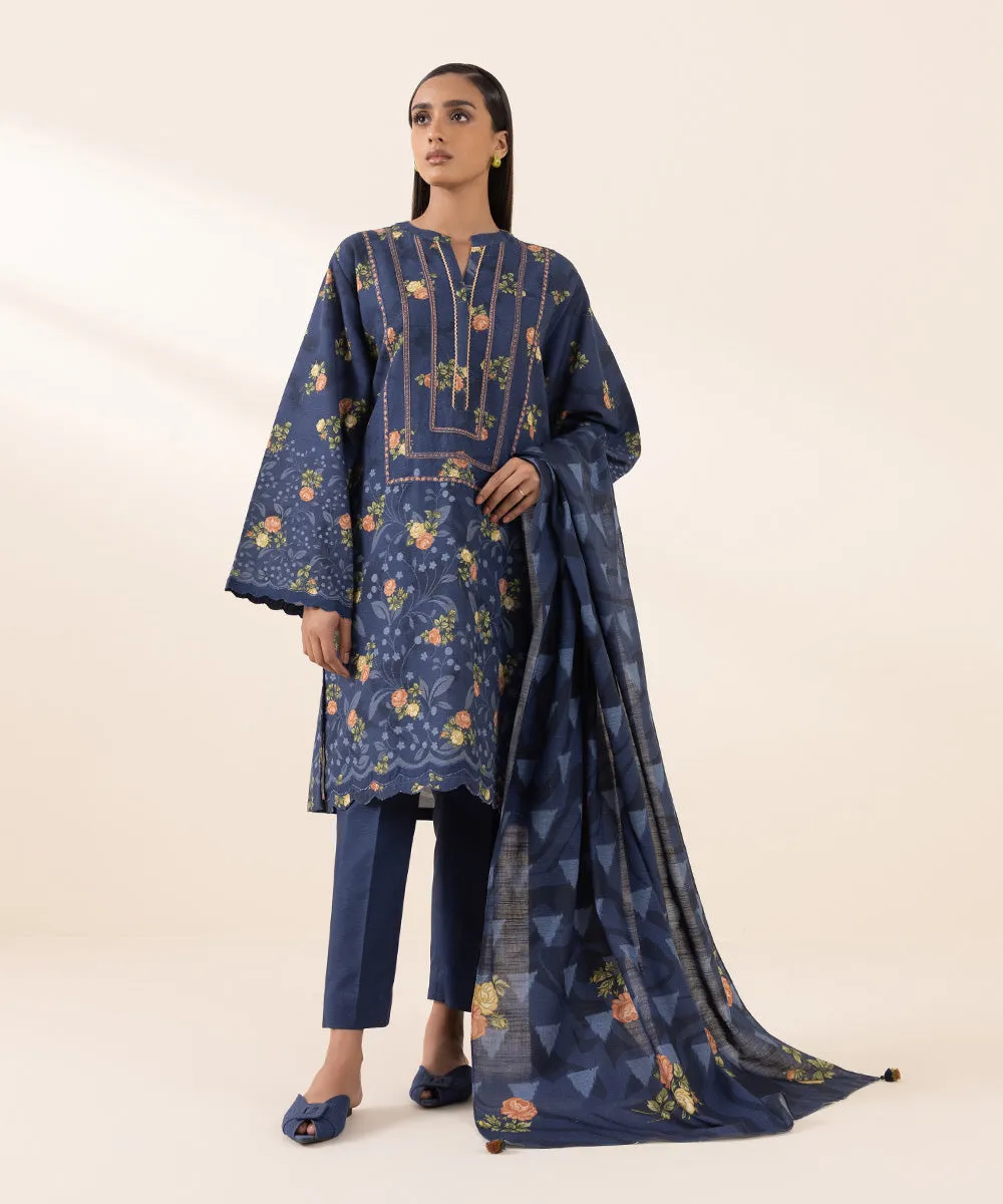 2 Piece - Printed Light Khaddar Suit