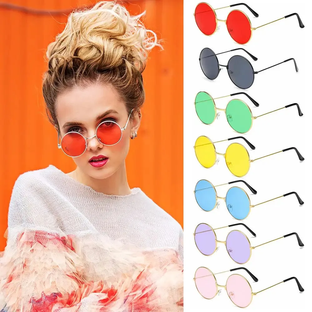 2022 Fashion Retro Round Hippie Sunglasses