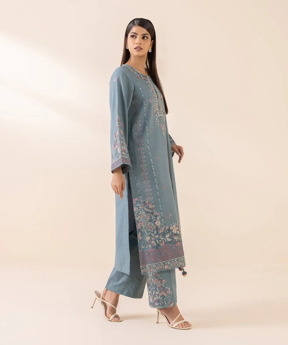 3 Piece - Embroidered Karandi Suit