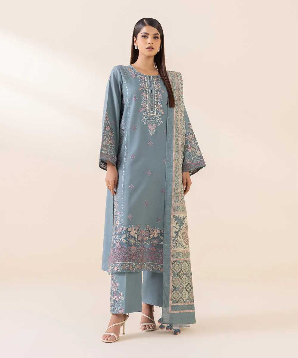 3 Piece - Embroidered Karandi Suit