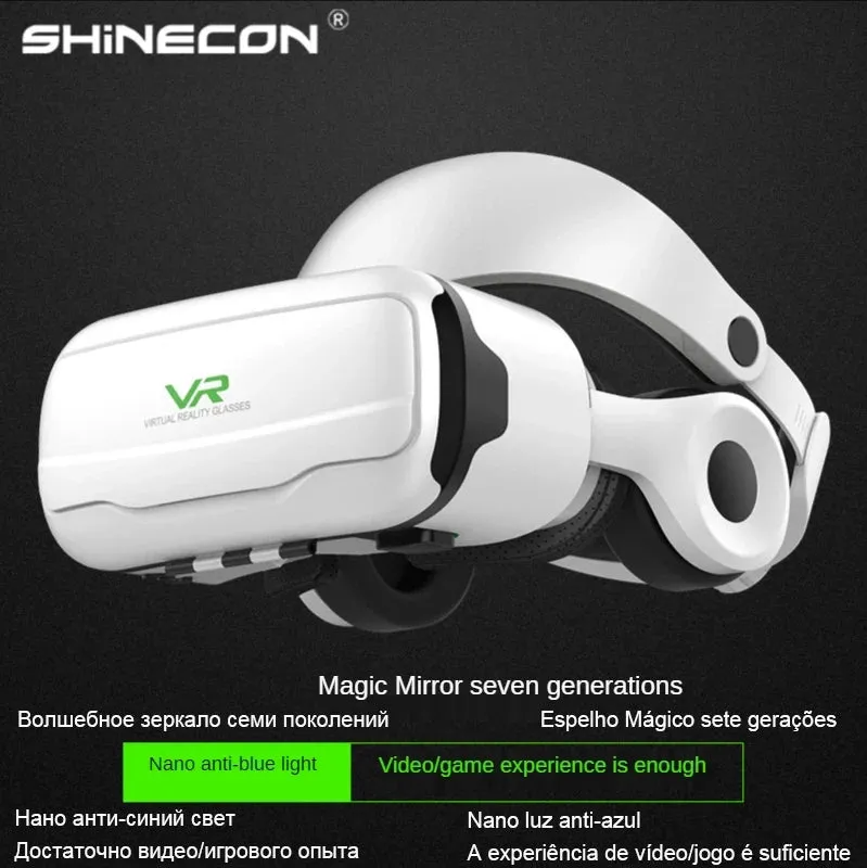 3D Headset Helmet For Smartphone With Real Goggles