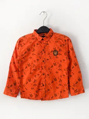 3Yrs - 13Yrs Orange Casual Shirt for Boys BFS03