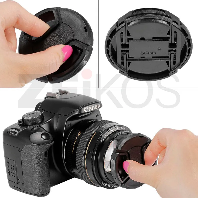 49mm Plastic Snap-On Lens Cap Black