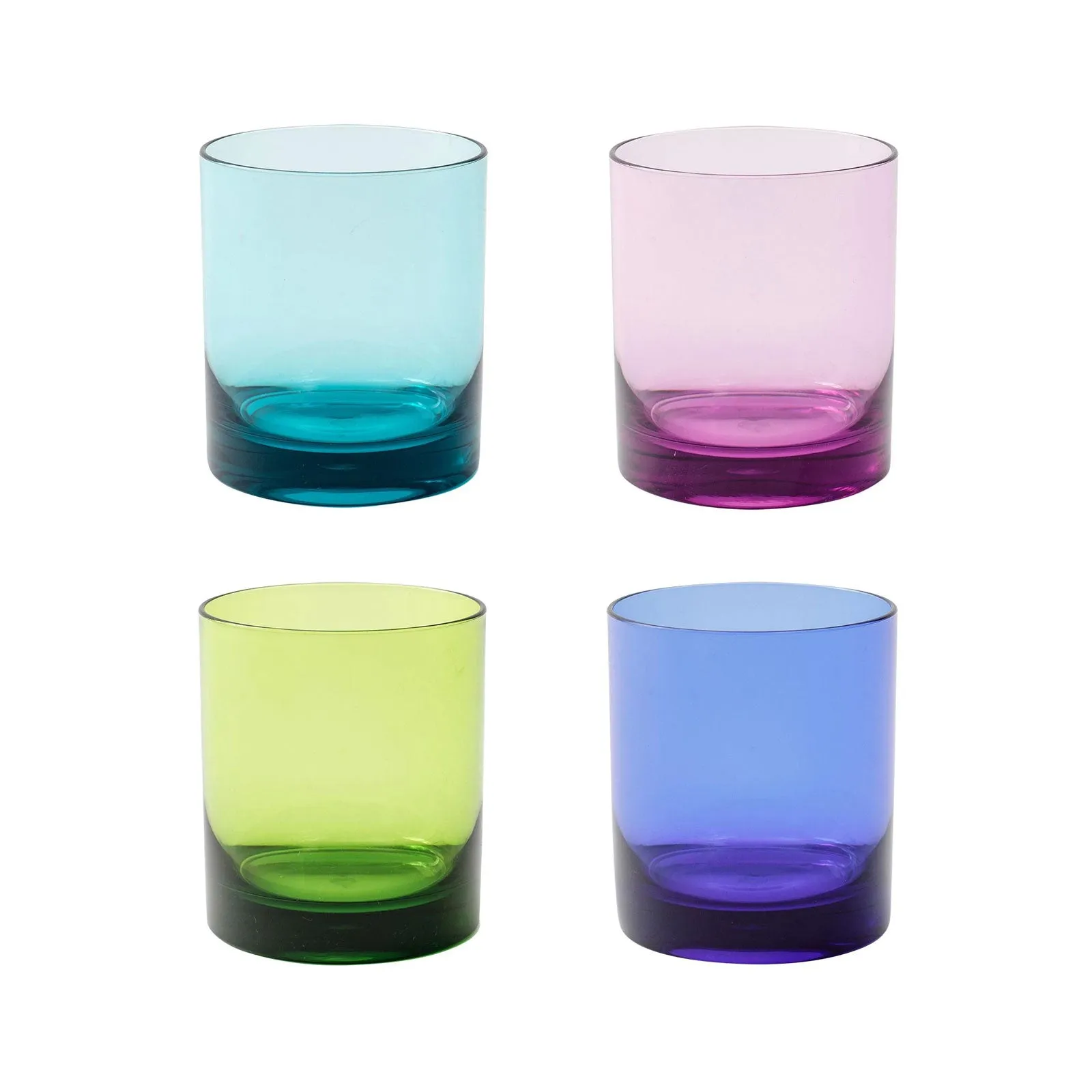 Acrylic Highball Glass, Set of 4 in Jewel Tones