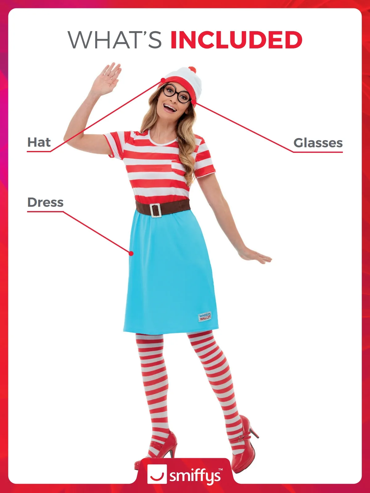 Adults Where's Wally? Wenda Costume