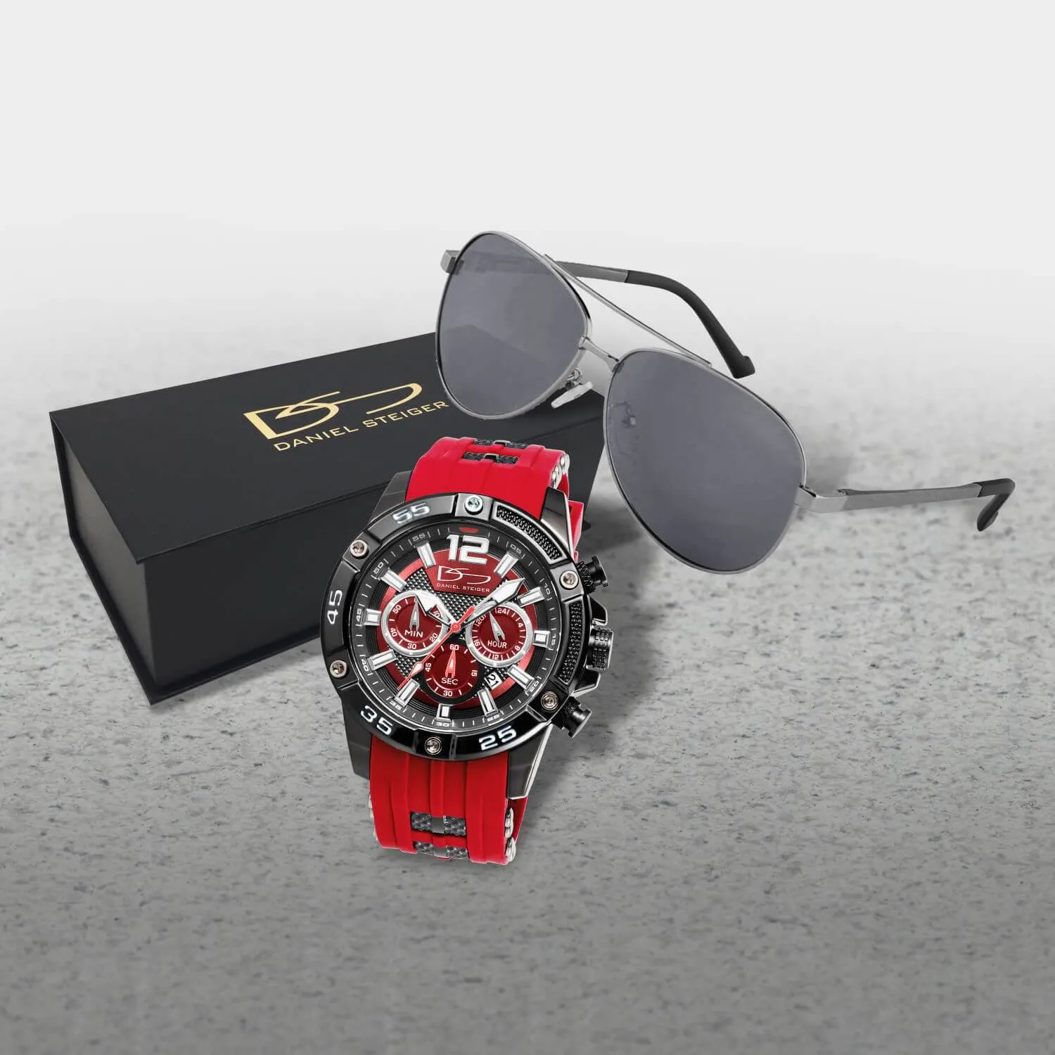 Adventurer Red Men's Watch & Sunglasses