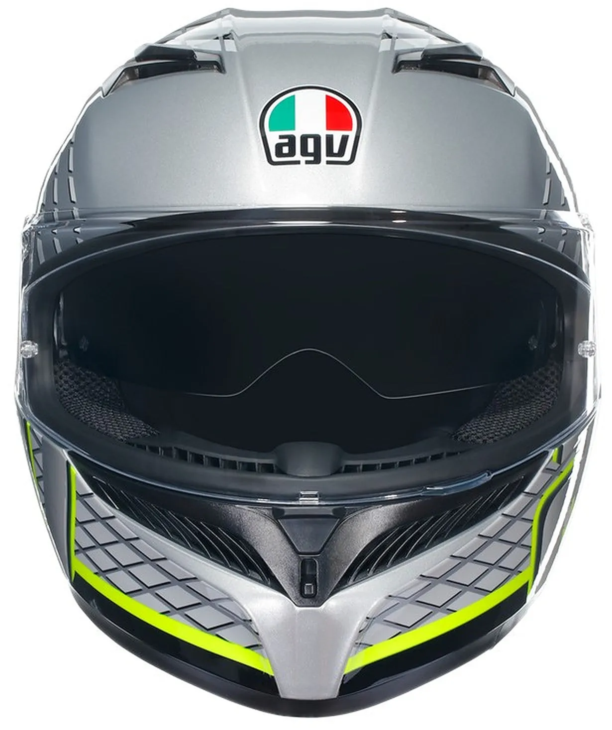 AGV K3 E2206 Full Face Motorcycle Helmet - Fortify Grey, Black, Yellow