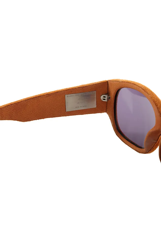 Alexander Wang Terracotta Suede Rectangle Sunglasses