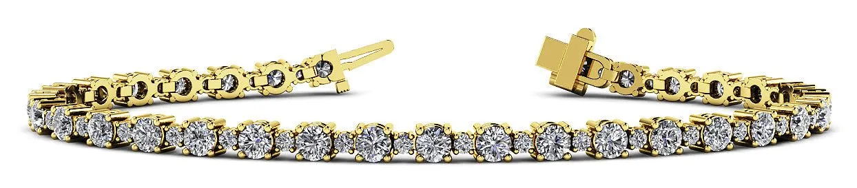 Alternating Lab-Grown Diamond Tennis Bracelet with 6.39 ct.(finished) 2mm, 3.6mm