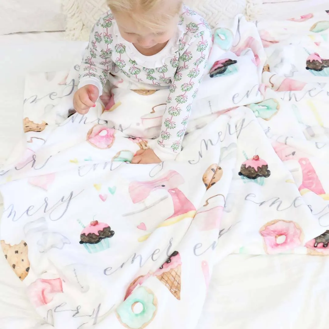 Bella's Bake Shop Personalized Toddler Blanket