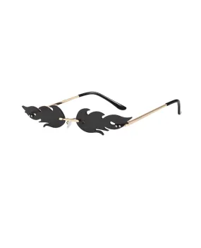 Black Fashion Flame Glasses