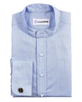 Blue White Striped Business Shirt