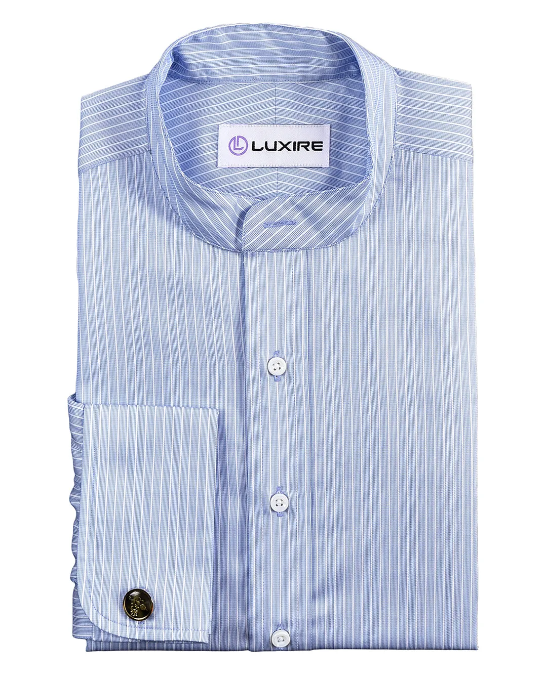 Blue White Striped Business Shirt