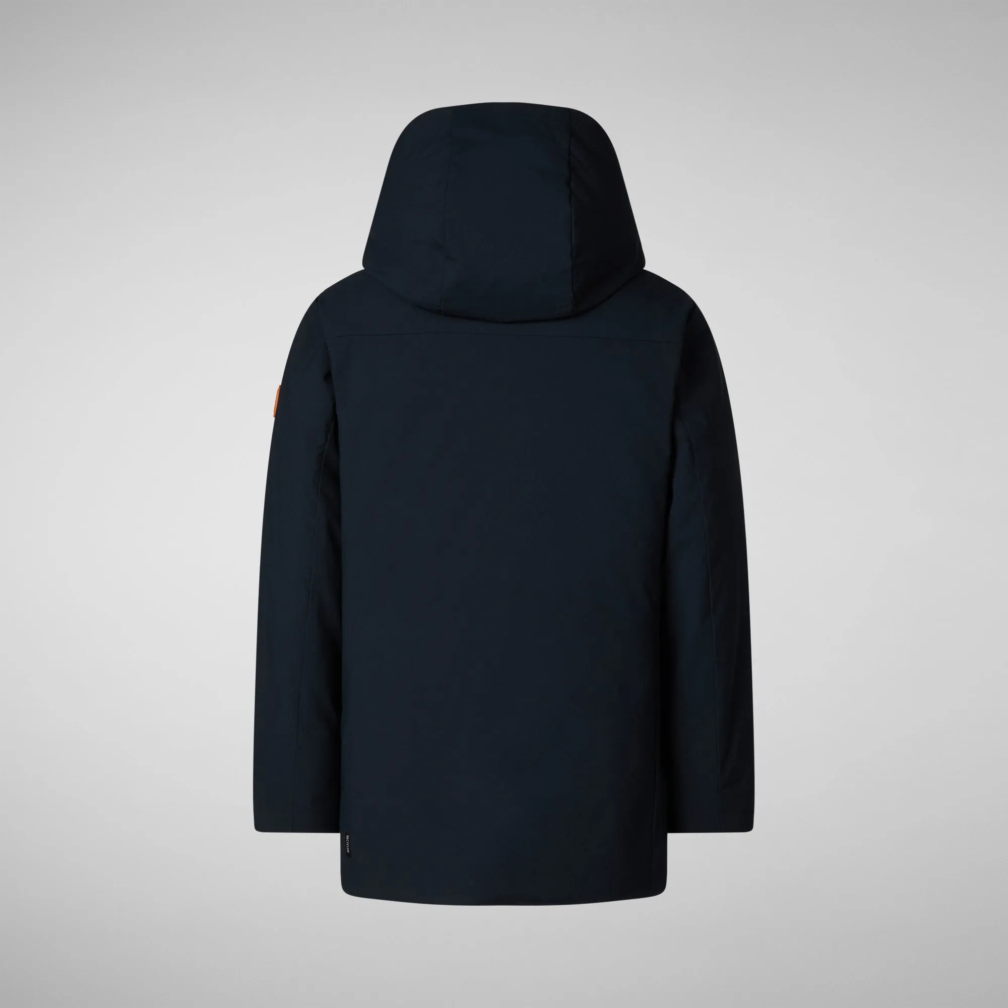 Boys' hooded parka Albi in blue black