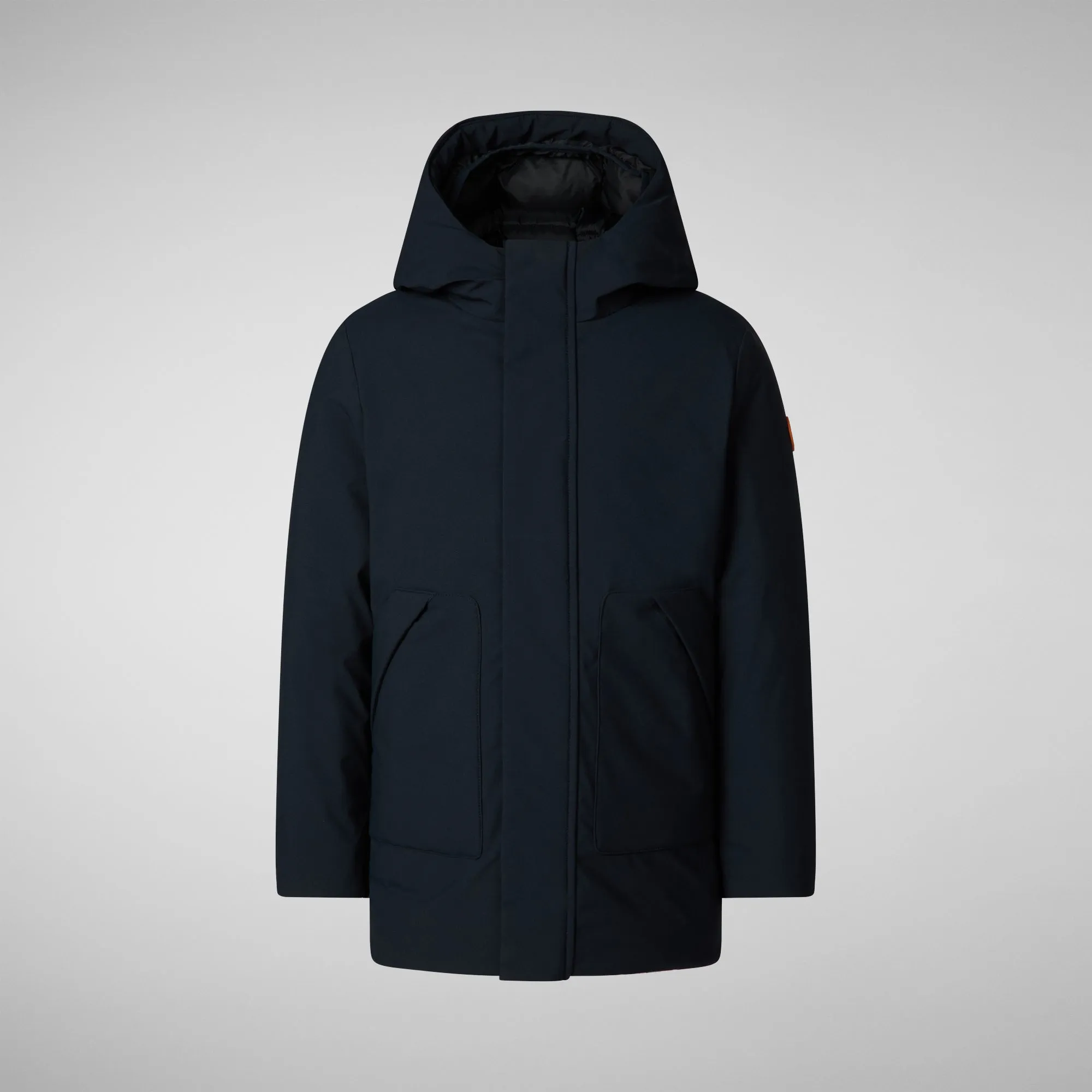 Boys' hooded parka Albi in blue black