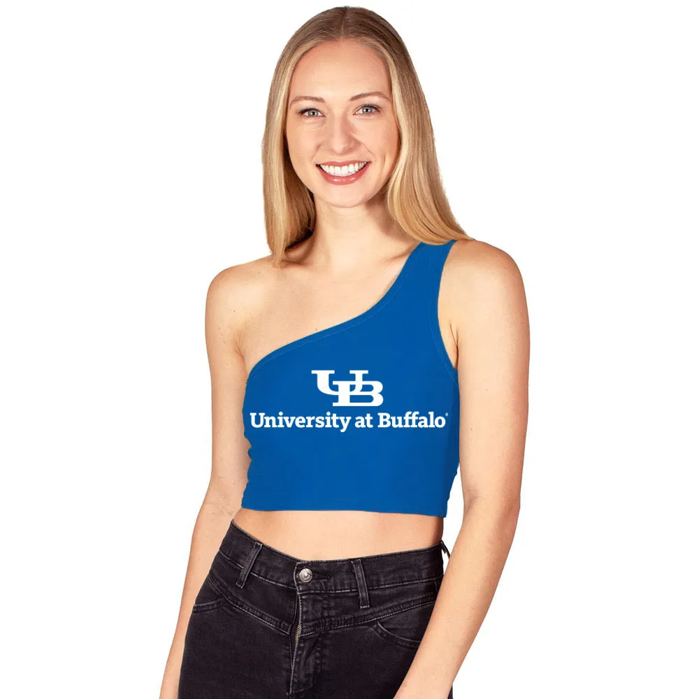 Buffalo Bulls Blue One Shoulder Top