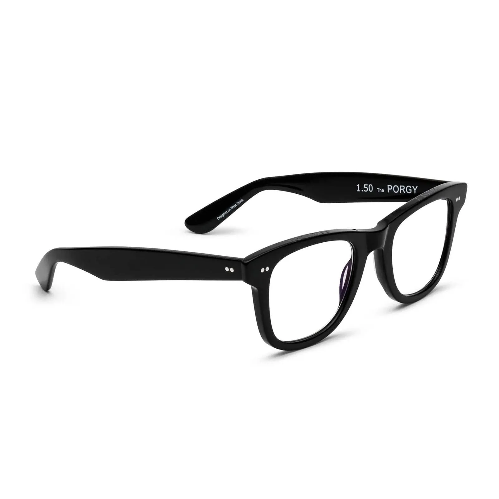 Caddis Reading Glasses, Porgy Backstage, Gloss Black