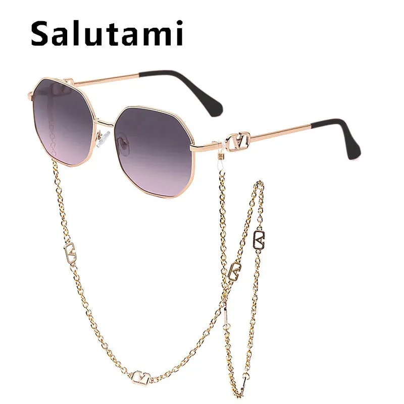 Chain Polygon Square Sunglasses