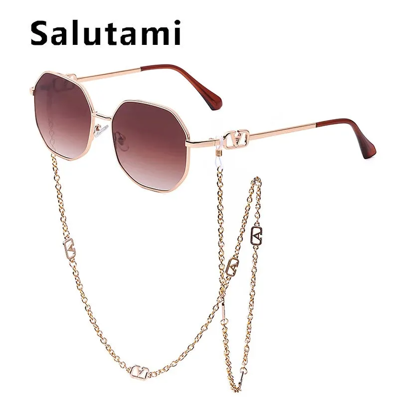 Chain Polygon Square Sunglasses