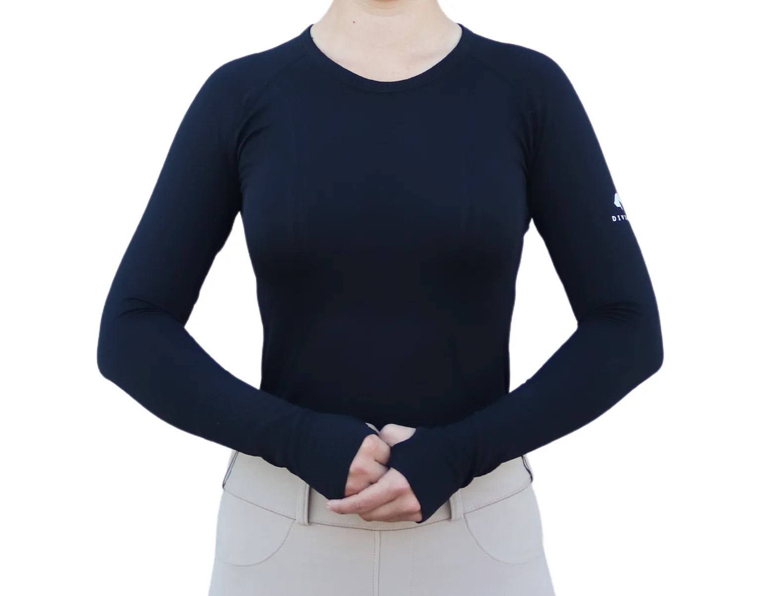 Chic Athletic Long Sleeve Shirt - Black