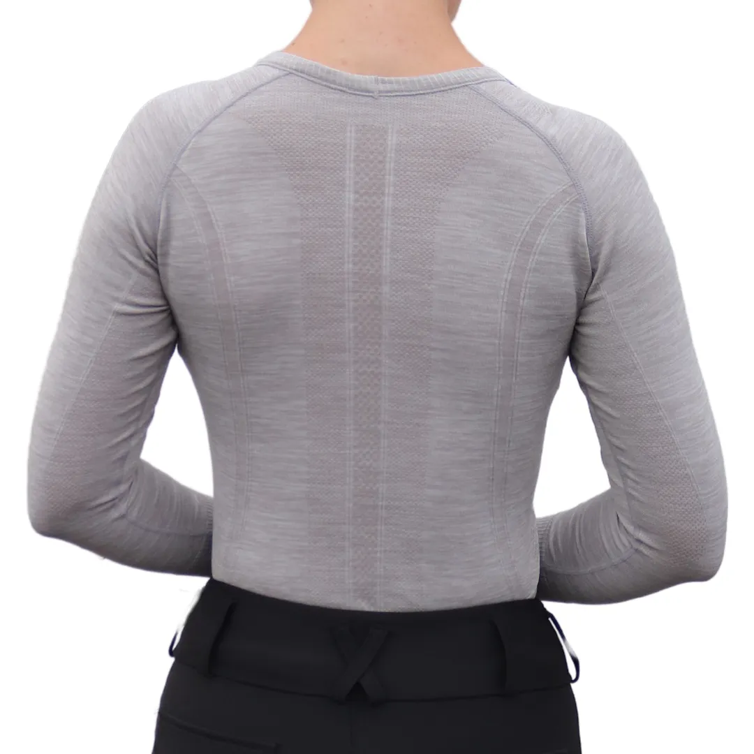 Chic Athletic Long Sleeve Shirt - Gray