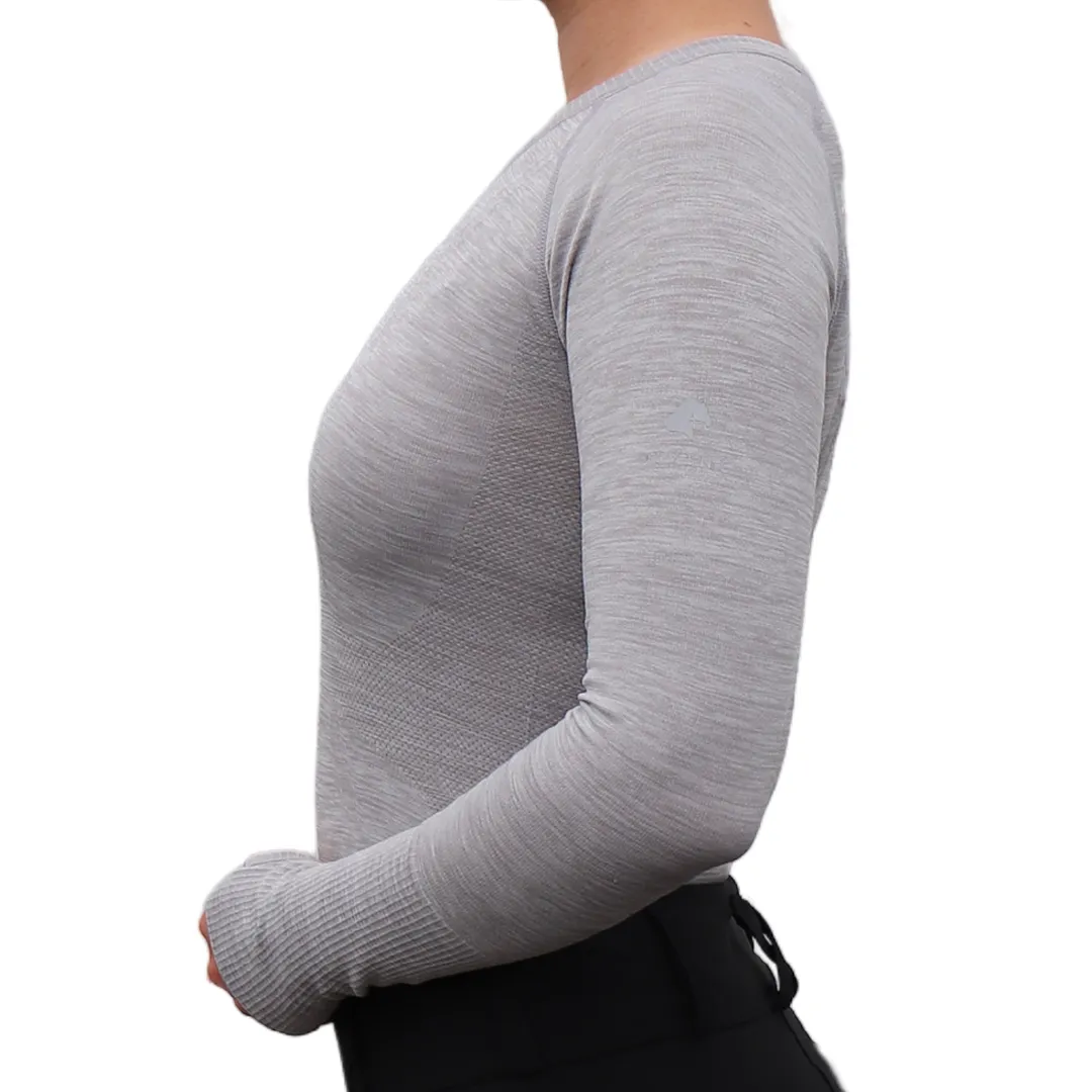 Chic Athletic Long Sleeve Shirt - Gray