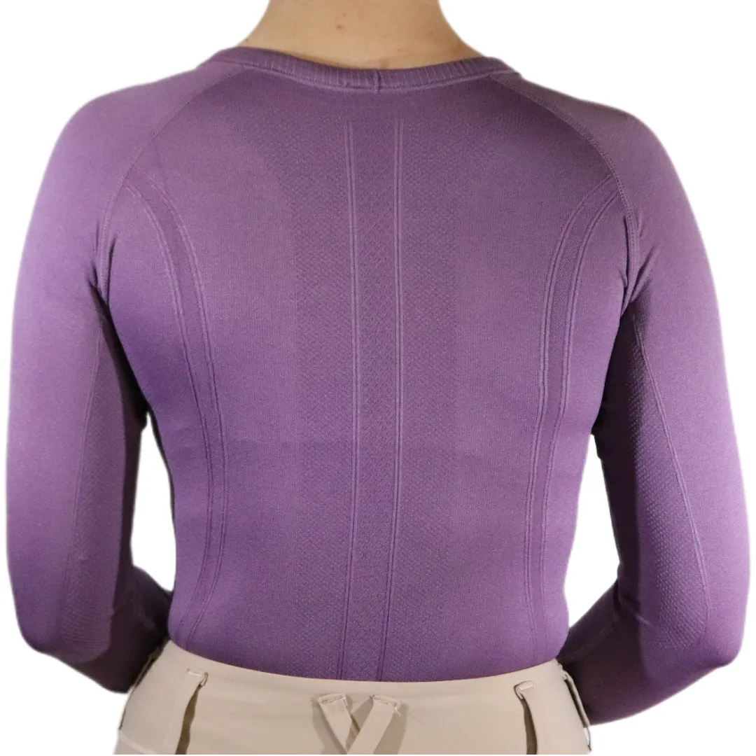 Chic Athletic Long Sleeve Shirt - Purple