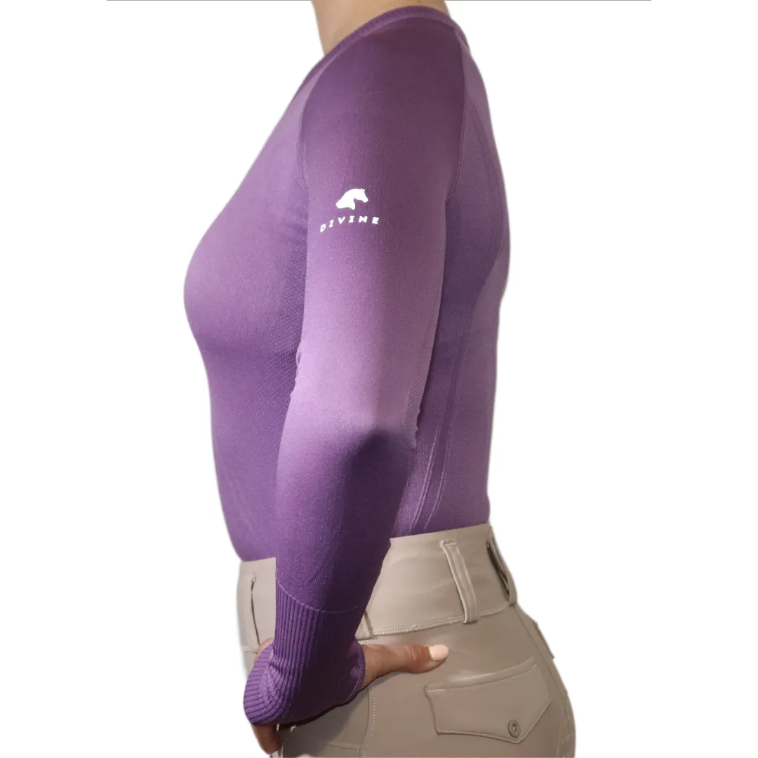 Chic Athletic Long Sleeve Shirt - Purple