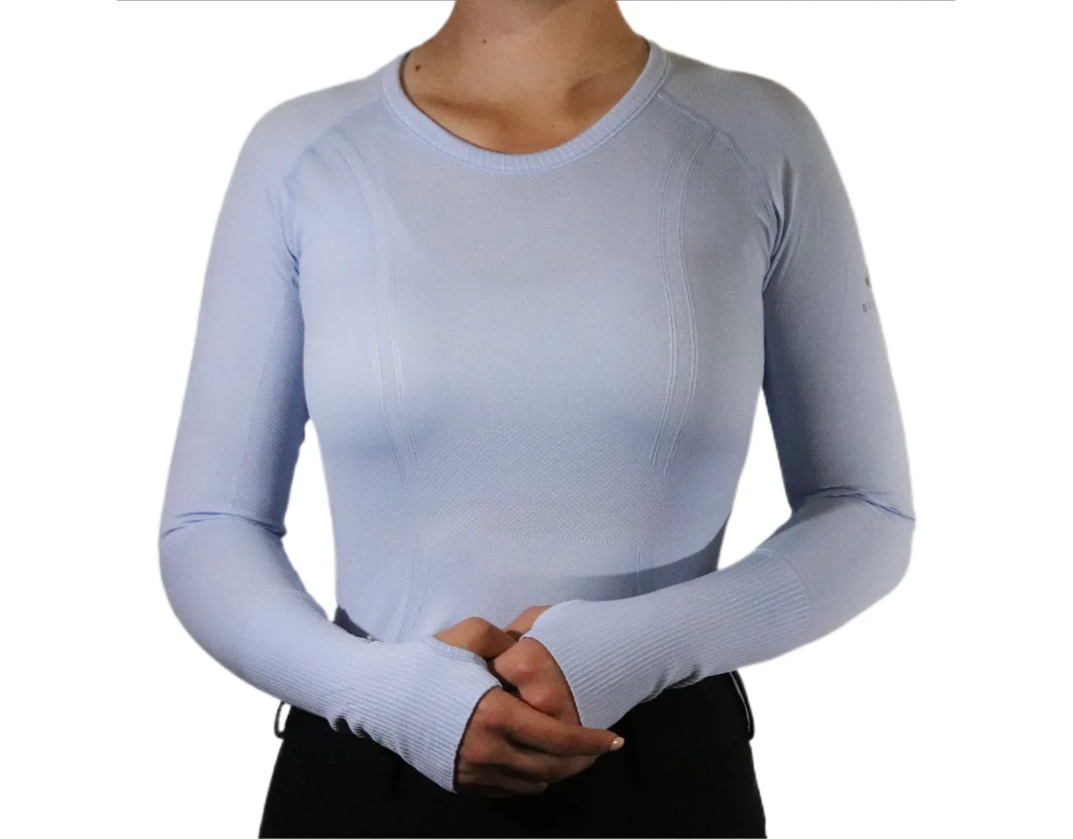 Chic Athletic Long Sleeve Shirt - Sky Blue