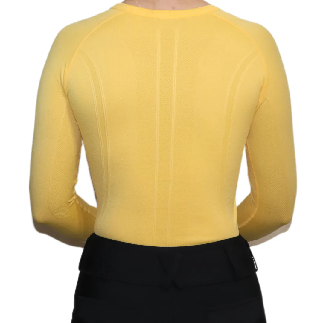 Chic Athletic Long Sleeve Shirt - Yellow