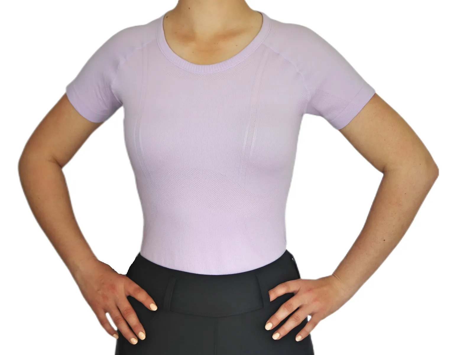 Chic Athletic Short Sleeve Shirt - Lavender