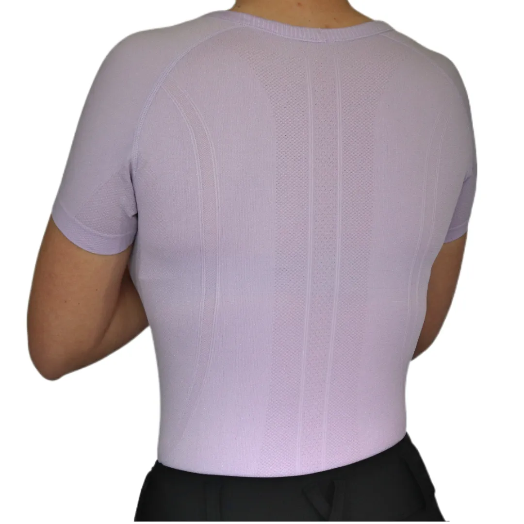 Chic Athletic Short Sleeve Shirt - Lavender