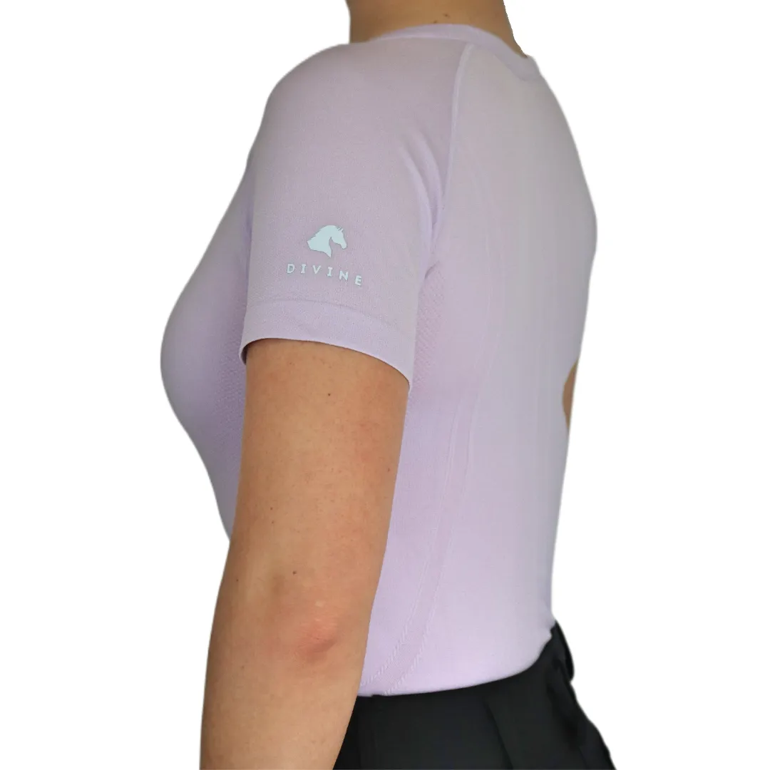 Chic Athletic Short Sleeve Shirt - Lavender