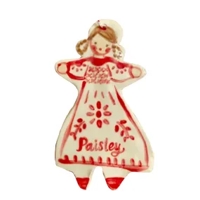 Christmas Ornament - Red Dress Girl