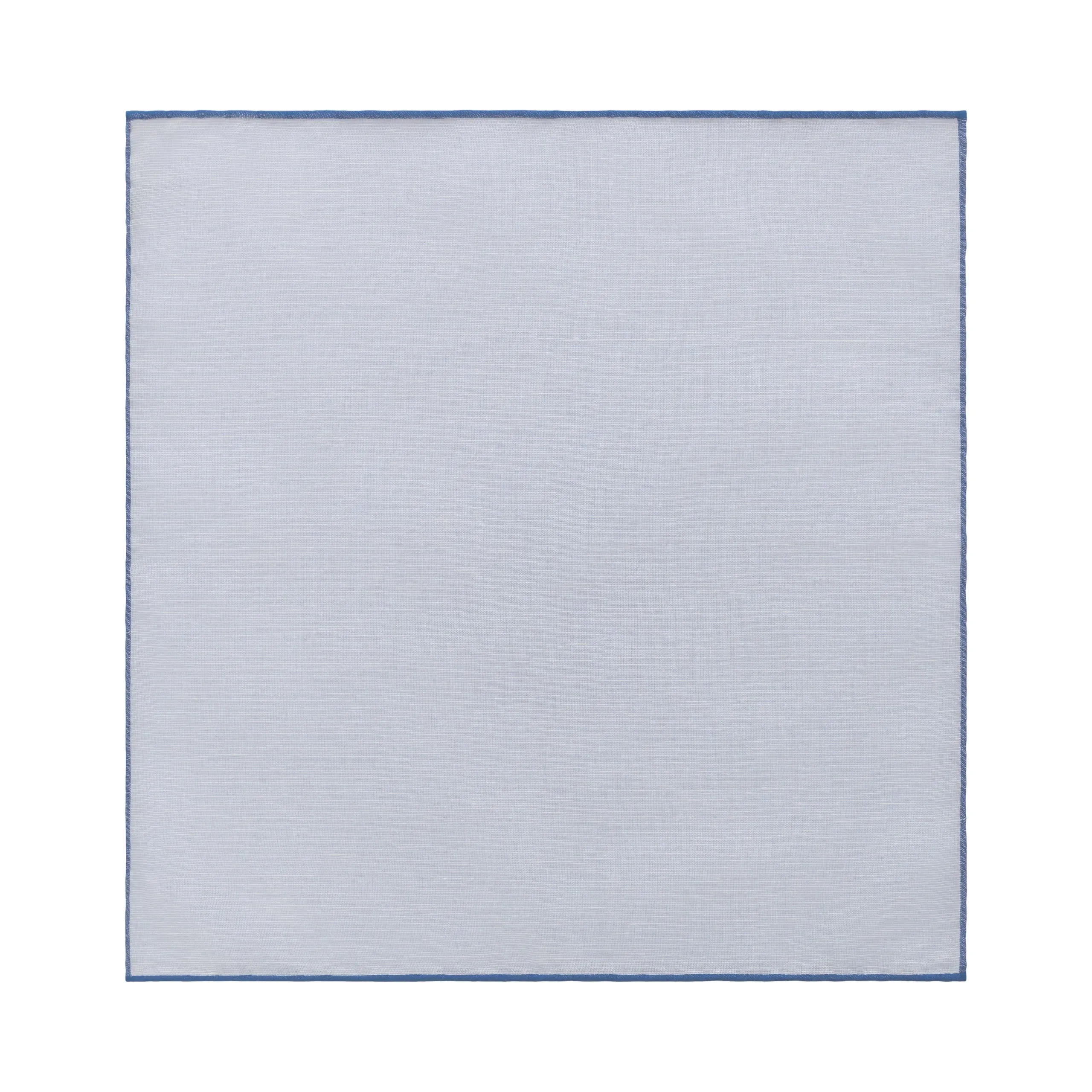 Cotton-Linen Pocket Square in Light Blue