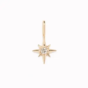 Diamond Star Charm 14k Gold