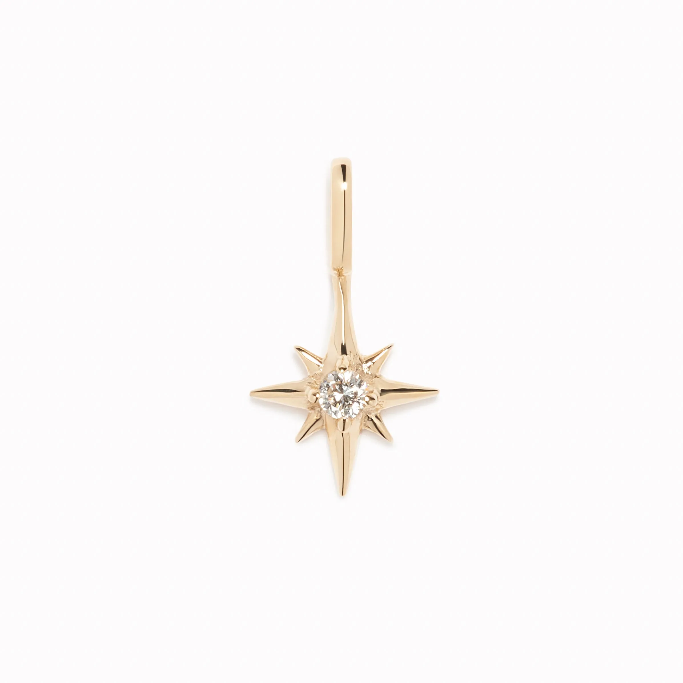 Diamond Star Charm 14k Gold