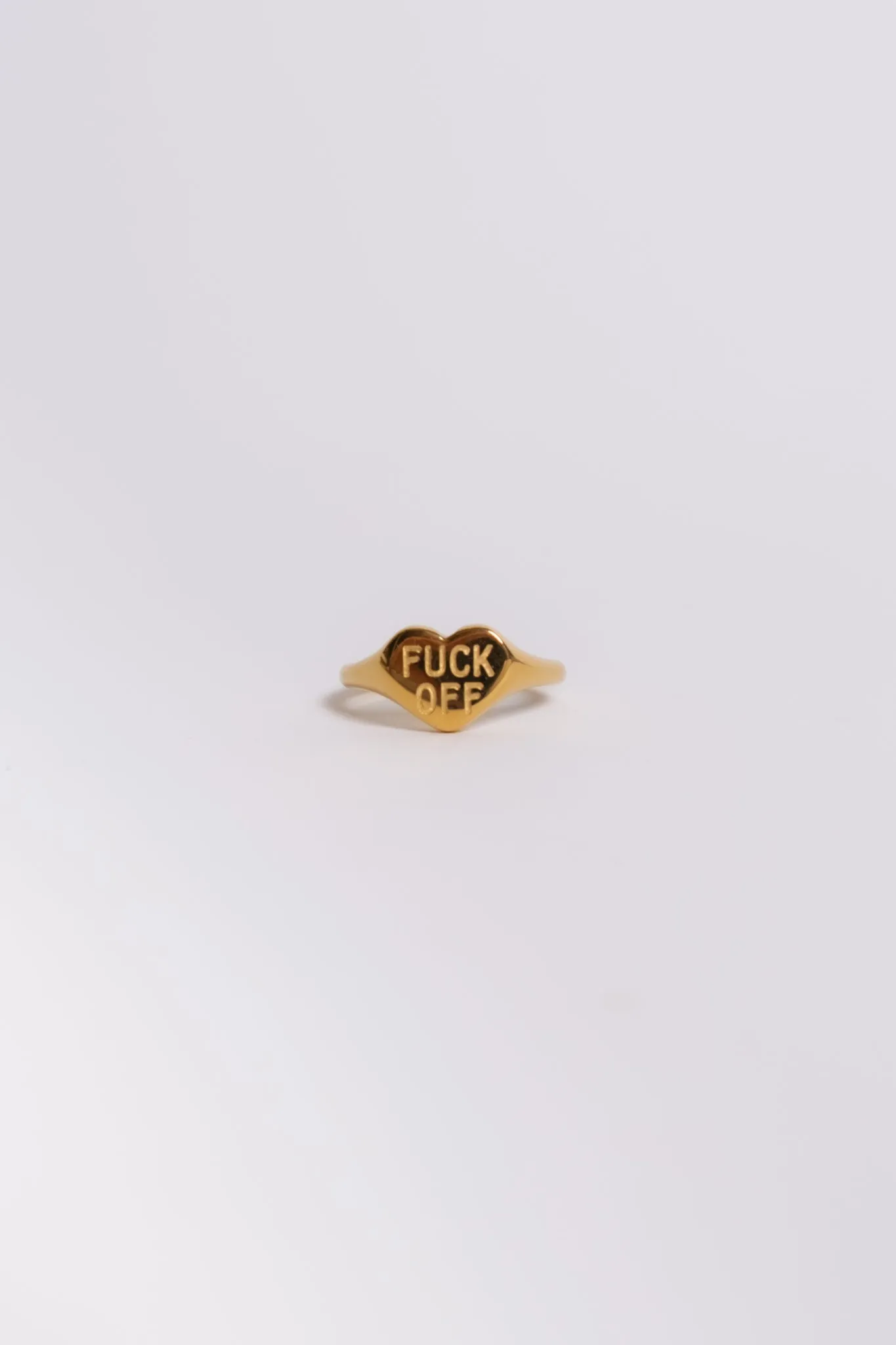 Eff Off Heart Signet Ring