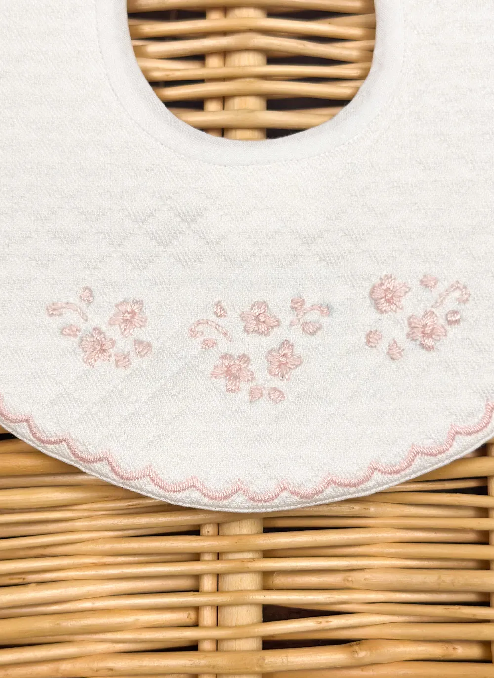 Embroidered Flowers bib