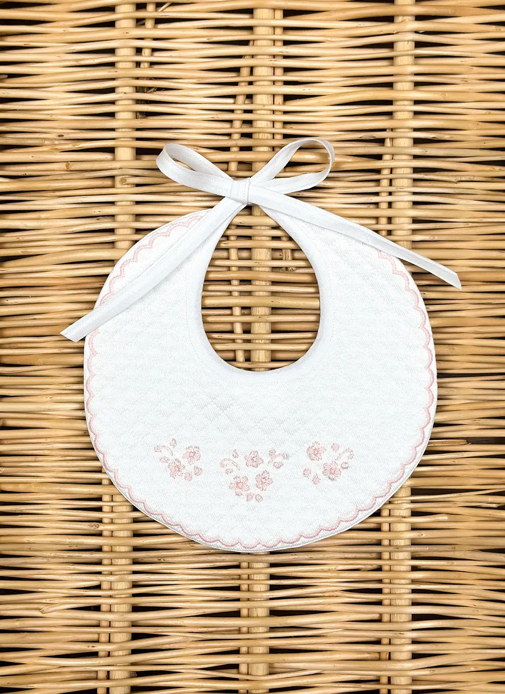 Embroidered Flowers bib