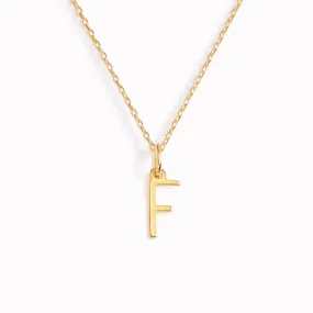 F Necklace / Gold Initial Necklace