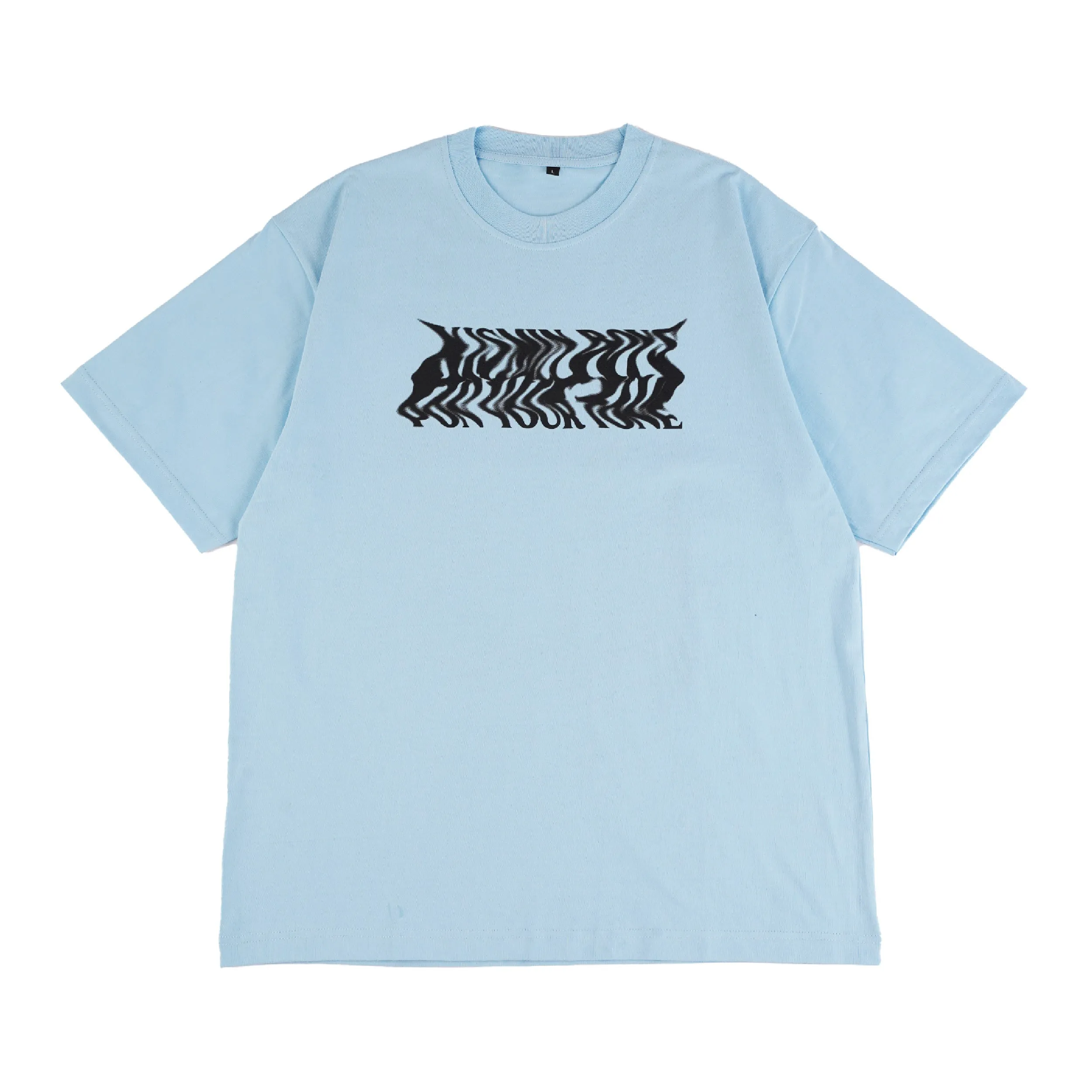 Font Tee - Light Blue