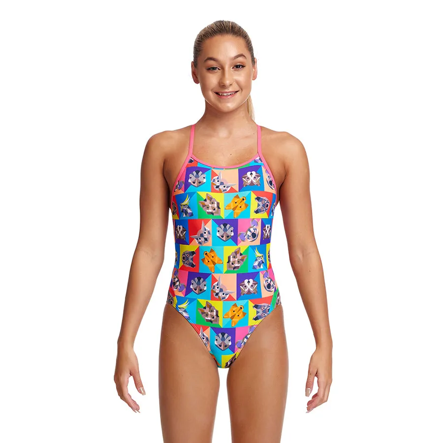 Funkita Girls Diamond Back One Piece FS11G - Rat Pack