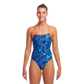 Funkita Womens Strapped In One Piece FS38L - Deep Blue