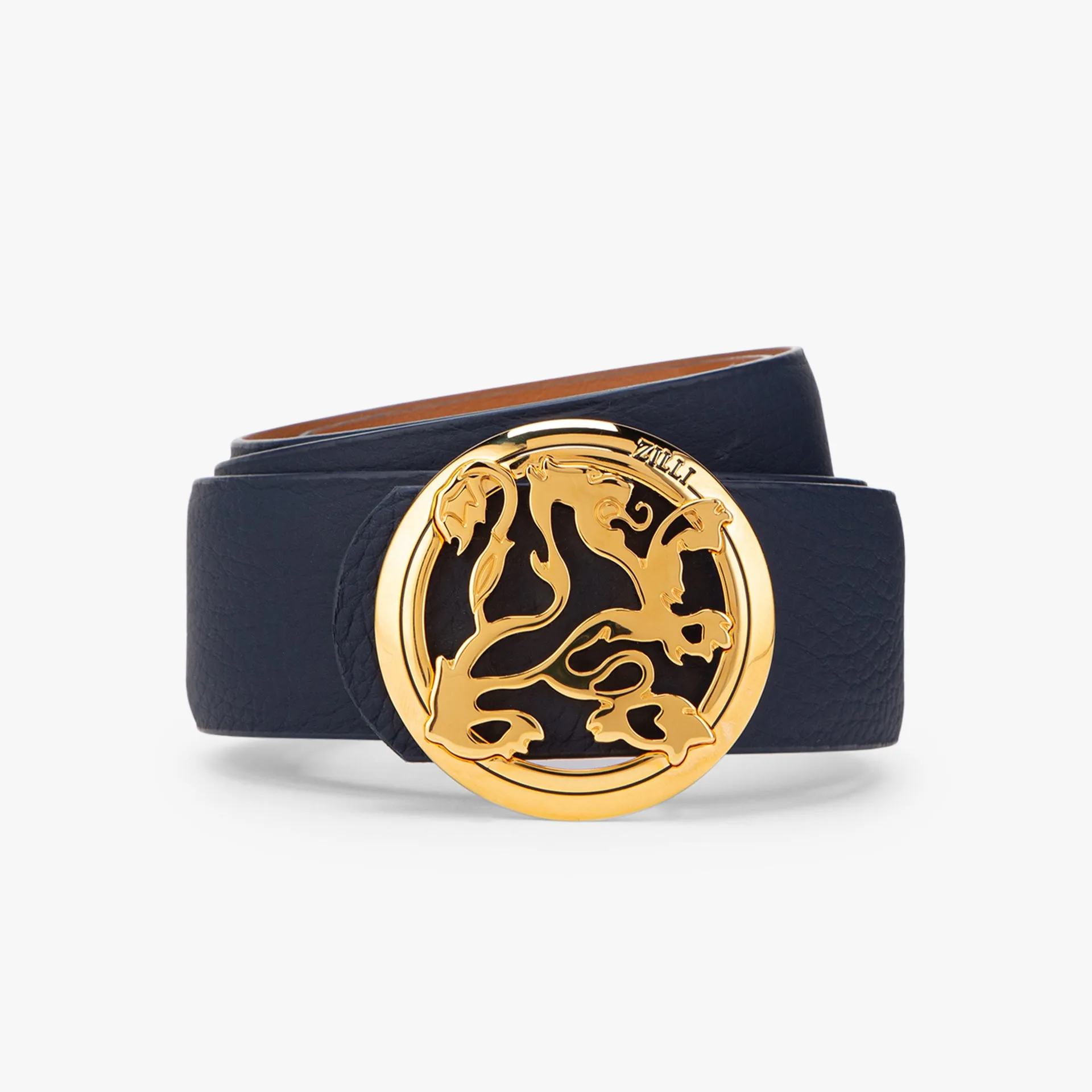 Gold-finish Lion Buckle Belt