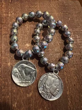 Iridescent Coin Bracelet