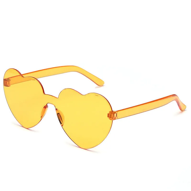 Ladies Love Shape Ocean Piece Personality One Piece Sunglasses