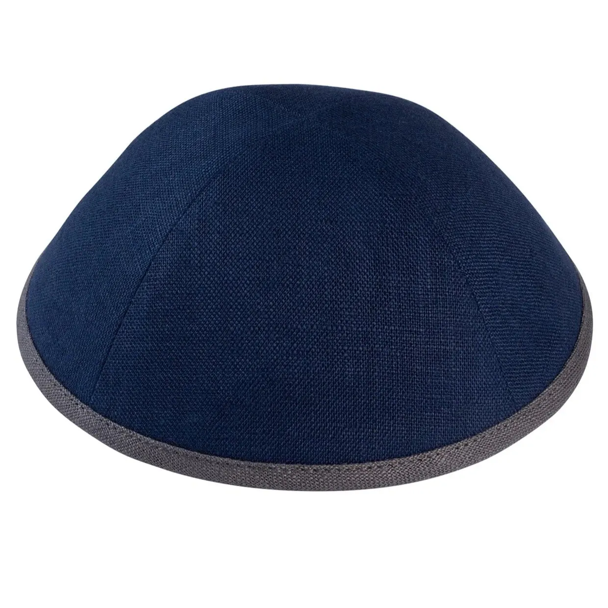 Linen Yarmulke with Coloured Rim